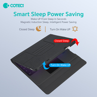 Casing Kulit COTECi All-in-One untuk iPad 7/8 Air 3/4/5 Pro 12.9 2020 Auto Sleep Wake Keyboard Nirkabel USB Lengkap Model Gunting Baru