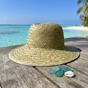 Natural Lifeguard Straw Hats with Wooden Bead, Cotton Cord, <b>Headband</b> Inside for Home Party Wedding Fishing <b>Sports</b> - Product Image 1