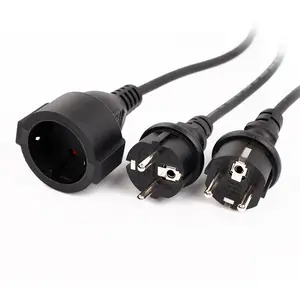 Mannelijke Vrouwelijke Socket Cord Een Extension Type E Kabel Power Cee 7/7 10M Europa Kema Keur Schuko Netsnoeren eu