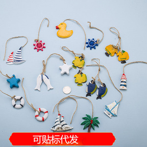 Articoli decorativi mediterranei Hailan, mini reti da pesca per la casa, stelle marine, pesciolini, ancora per barche, timoniere, salvagenti, pe - Product Image 2