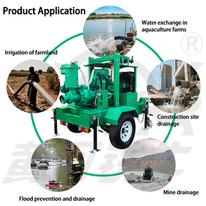 Pompe à eau mobile M4 à aspiration assistée par moteur, pour lutte contre les inondations, à haute levée, avec contrôle intelligent, générateur et corps en fonte, autoportante - Product Image 4