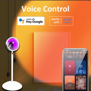 Işık <span class=keywords><strong>led</strong></span> Sunset projektör lambası 16 renk dekorasyon <span class=keywords><strong>led</strong></span> sunset zemin lambası Wifi mobil uygulama uzaktan kumanda <span class=keywords><strong>RGB</strong></span> Sunset lambası - Product Image 6