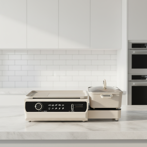 Gril Électrique Pliant Multifonctionnel Sans Fumée Tendance 2026, Design Populaire, avec Plaque Amovible et Fonction Hot Pot pour Usage Domestique - Product Image 1