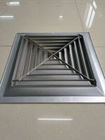 Grille de ventilation carrée moderne en alliage d'aluminium à quatre voies pour plafond, diffuseur d'air pour appartement