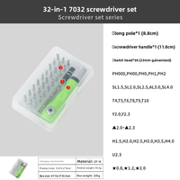 Kit de tournevis portable 32-en-1 avec embouts pour vis et écrous, idéal pour les réparations domestiques