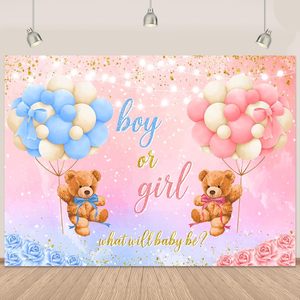 Latar Belakang Fotografi Pengungkapan Jenis Kelamin Bayi Laki-laki Perempuan, Latar Belakang Jejak Kaki Balon Merah Muda Biru, Spanduk Pesta Baby Shower yang Dapat Disesuaikan - Product Image 5