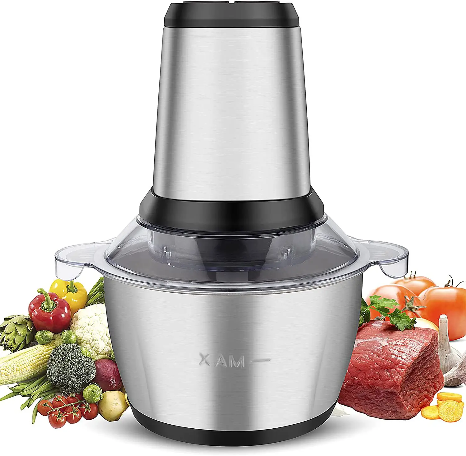 Food Preparation Electric Kitchen Chopper with 4 Stainless Steel Blade 350 watt Multi Chopper with 2 Speed Levels