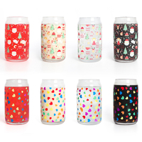 Vaso de Vidrio Borosilicato Personalizado Haonai de 16 oz con Tapa de Bambú y Pajita - Diseño Transparente/Esmerilado, Ecológico y Saludable