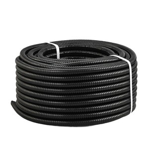 Tuyau flexible en PVC ondulé noir de 89 mm, gaine de câble filetée, 25 m/rouleau, pour la protection du câblage industriel - Product Image 1