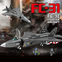 Sembo 202150 Fc-31 combattant guerre soldat série avion modèle briques jouets militaires blocs de construction ensembles pour garçons