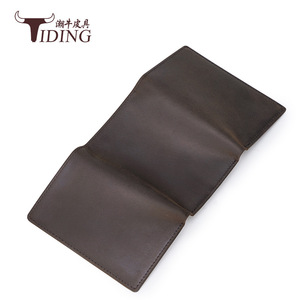 Tiding Genuine Leather <b>Wallet</b> Tri-fold <b>Men's</b> <b>RFID</b> Protection Vintage Style Solid Color Short <b>Wallet</b> Model 9361 Spring 2021 - Product Image 3