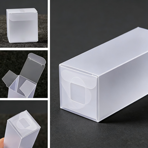 Caja de Regalo de Plástico Transparente Personalizada en Forma de Cilindro para Lápiz Labial y Crema Facial, Protector de Vinilo Transparente Plegable de PET - Product Image 2