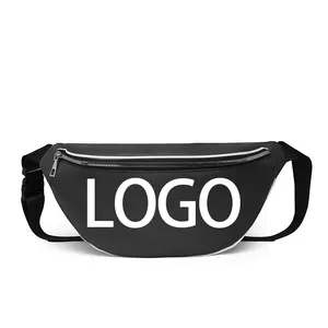 Grosir Pabrik OEM MOQ kecil tas selempang tahan air besar tas pinggang bahu Logo kustom tas pinggang untuk pria wanita tas sabuk