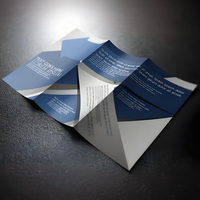 Brochure pliée en trois, impression offset sur mesure, vente en gros OEM - Flyer publicitaire écologique en papier d'art pour affichage publicitaire