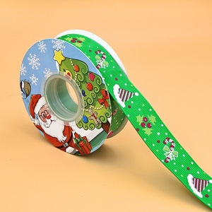 Custom Winter Christmas <b>Ribbon</b> Bespoke Name Print For Holiday Gift Bag Decoration - Product Image 2