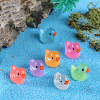 Figurine de petit canard jaune lumineux et coloré Weij pour micro-paysage, accessoires décoratifs DIY en mousse, pendentif de bureau miniature