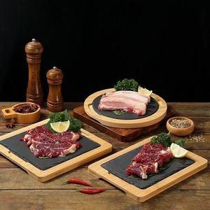 Tailai Eco-Friendly Bamboo Slate <strong>Serving</strong> Platter Set Heat-Resistant Durable Stone <strong>Plate</strong> for Steak/Sushi Kitchen <strong>Serving</strong> Tray - Product Image 3
