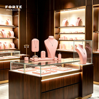 FORTE Présentoir à bijoux de luxe en microfibre résistant à l'usure, personnalisé, pour colliers, bagues et boucles d'oreilles