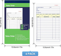 Formulaire de facture autocopiant NCR transparent et personnalisable en 3 feuillets, multicolore, pour l'enregistrement des transactions de bureau et d'entreprise