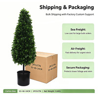 Plante artificielle en forme de cône de 92 cm, imitant une feuille d'arachide, en pot, pour la décoration de la maison, du bureau, du salon ou de la table.