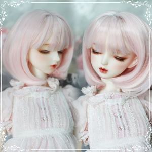 Groothandel Hand Wasbaar Korte <span class=keywords><strong>Bobo</strong></span> Blond Fashion Kleine Mooie Meisje Babypop 1/4 Pruik Met Pony - Product Image 5