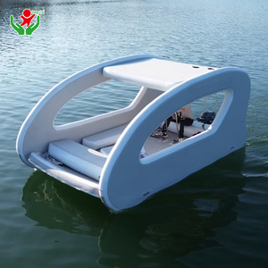 Barca Elettrica Gonfiabile Personalizzata da Fabbrica, Eco-compatibile, Alimentata a Batteria al Litio, Yacht Pieghevole per Relax in Acqua con Tettuccio Parasole - Product Image 1