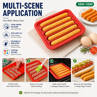 Moule à hot-dogs ovale 3D en silicone, résistant aux hautes températures, antiadhésif, réutilisable, écologique, pour la cuisson DIY