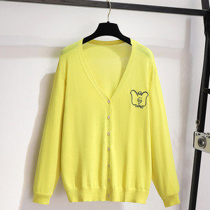Mais recente Design Camisola <span class=keywords><strong>Cardigan</strong></span> Mulheres 2025 Novo Malha Jacquard Malhas Solto Selvagem Casaco de manga comprida - Product Image 2