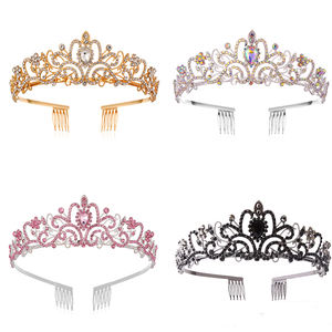 LUOXIN – <span class=keywords><strong>couronne</strong></span> de concours d'anniversaire, accessoires de cheveux de mariage, diadème de mariée - Product Image 4