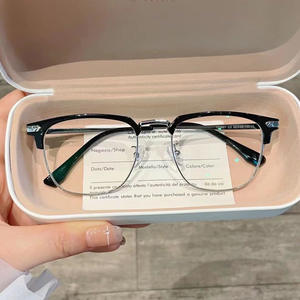 Lunettes demi-cerclées pour femmes, protection contre la lumière bleue, monture en plastique et métal, modèle 806, lunettes optiques - Product Image 1