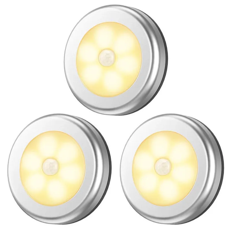 Đèn LED Cảm Biến Chuyển Động, Sử Dụng Pin, Đèn Ngủ Trong Nhà, Ngoài Trời, Trong Nhà, Sân Vườn