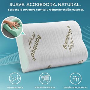 Almohada Cervical y Cojín Ortopédico de Espuma Viscoelástica Antialérgico para Dolores Cervicales - Product Image 6