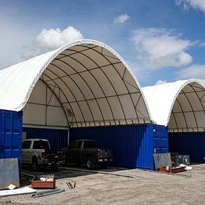 Abri pour conteneur maritime 12*6m, tente de stockage robuste, auvent en tissu PVC, toit en dôme pour entrepôt ou <span class=keywords><strong>garage</strong></span> de conteneur de 20 pieds - Product Image 5