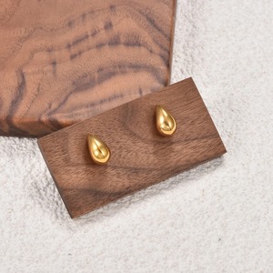 1 Paire de Boucles d'Oreilles Clous Goutte d'Eau en Acier Inoxydable Plaqué Or et Argent, Inoxydables, Polies, pour Femme, Accessoire de Bijouterie - Product Image 6