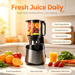 Extractor de Jugos de Presión en Frío de Masticación Lenta, <span class=keywords><strong>Licuadora</strong></span> con Boca de Alimentación Grande y Motor Silencioso, <span class=keywords><strong>Licuadora</strong></span> de Frutas y Verduras para el Hogar y la Cocina - Product Image 5