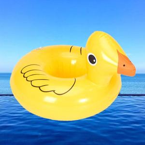 All'ingrosso flottante per piscina portabicchieri in PVC gonfiabile giallo anatra porta bevande per la festa di nuoto - Product Image 1