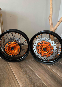 Kit de Ruedas de Radios para Motocicleta <span class=keywords><strong>KTM</strong></span> <span class=keywords><strong>EXC</strong></span> <span class=keywords><strong>250</strong></span> Años 2020 con Buje Anodizado Naranja para Motocross - Product Image 2