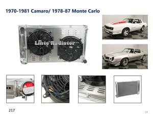LINTE ALL Radiateur en aluminium pour Chevy 1970 Camaro/1978-87 Monte <span class=keywords><strong>Carlo</strong></span> - Product Image 2