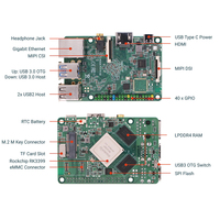 Carte de développement originale ROCK PI 4A Rockchip RK3399 à six cœurs, mini carte mère, ordinateur monocarte, système d'exploitation Linux, alternative au Raspberry Pi
