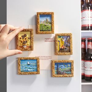 Aimants de réfrigérateur créatifs, série des chefs-d'œuvre de Van Gogh, Nuit étoilée, Tournesols, design Art Déco, aimants puissants, mariage - Product Image 1