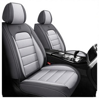 Housse de siège de voiture universelle Marcan Sporty personnalisée en cuir Rexine gris noir, ensemble complet de 10 pièces, toutes saisons, 5% VLT, pour Nissan