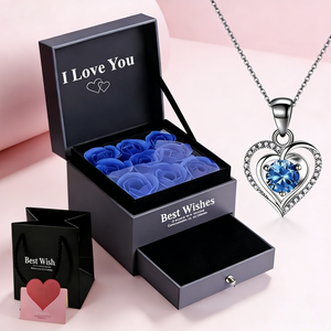 Caja de Regalo de Lujo para el Día de San Valentín, en Forma de Corazón, de Papel Rígido con Materiales Reciclados y Acabado UV para Joyería - Product Image 4