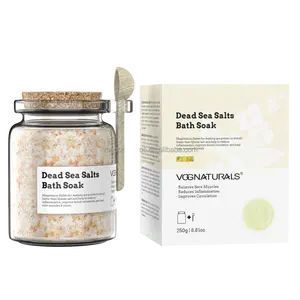 Private Label Dead Sea Salt Bath Soak with Lavender Essential Oil Soothing Himalayan Pink Bath Salts With Flowers