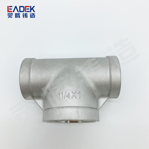 Tee de Acero Inoxidable 304 Mediano/Grande con Rosca de 4 Puntas, Tee Reductor para Plomería y Protección Contra Incendios - Product Image 3