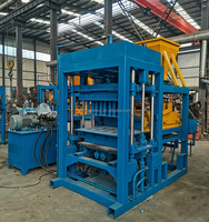 Machine automatique de fabrication de blocs QT4-15, machine à fabriquer des briques creuses en béton, briques autobloquantes, Max Yellow Spain Blue
