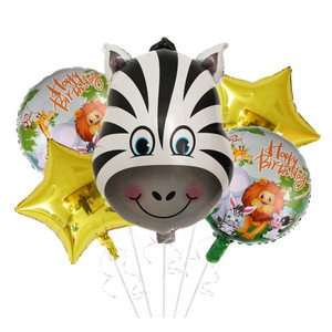 5 Pezzi Palloncini in Foil a Forma di Testa di Animale, Decorazioni per Feste di Compleanno, Palloncini Cartoon per Elio - Product Image 6