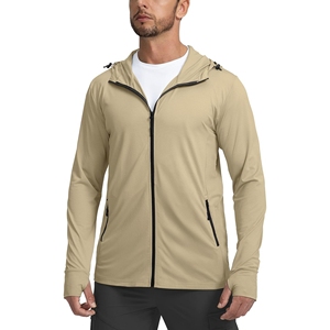 Men's Fashionable Softshell Safari <b>Jacket</b> Stand <b>Waterproof</b> Zipper UV Protection for Urban Outdoor Attire Spring <b>Thin</b> Outerwear - Product Image 1