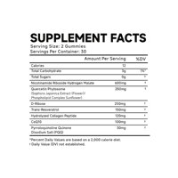 Complément alimentaire NAD Plus Nicotinamide Trans-Resvératrol sous forme de gommes, antioxydant, pour une peau éclatante, vitalité cellulaire, bien-être