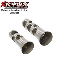 Nouveau silencieux intermédiaire de 51 mm pour moto, insert d'échappement avant, réducteur de bruit, éliminateur de décibels, en acier universel argenté