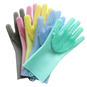 Gants en silicone en stock pour usage commercial en cuisine, lavage de la vaisselle, nettoyage, imperméables, résistants à la chaleur, épaissis, à adhérence magique - Product Image 2